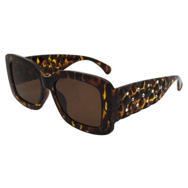 women square frame rhinestone sunglasses