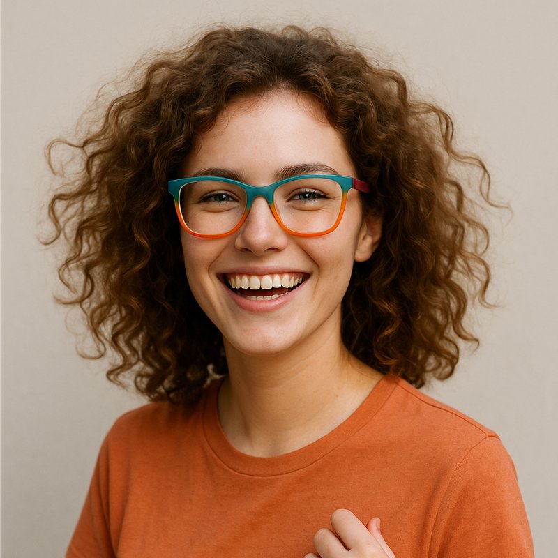 a girl wear acetate sunglasses